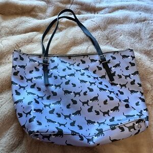 Kate spade kitty print Emma lane leather bag. VHTF.